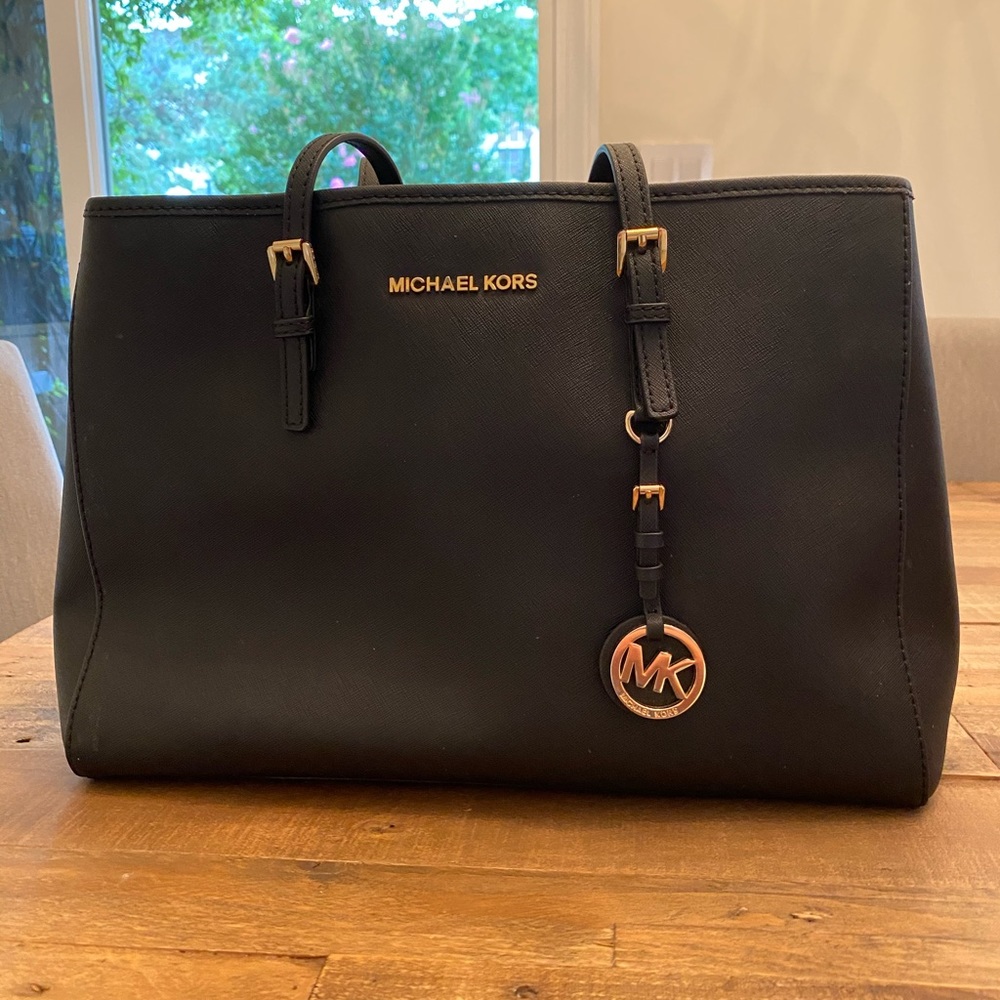 Michael Kors Black Leather Tote